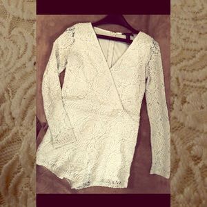 White Floral Lace Romper